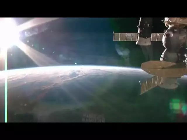 Sunset over the Earth from ISS