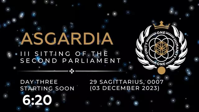 Third Sitting of the Second Parliament of Asgardia Day 2 on 29 Sagittarius, 0007 (02 December 2023) on 03-Dec-23-14:50:17